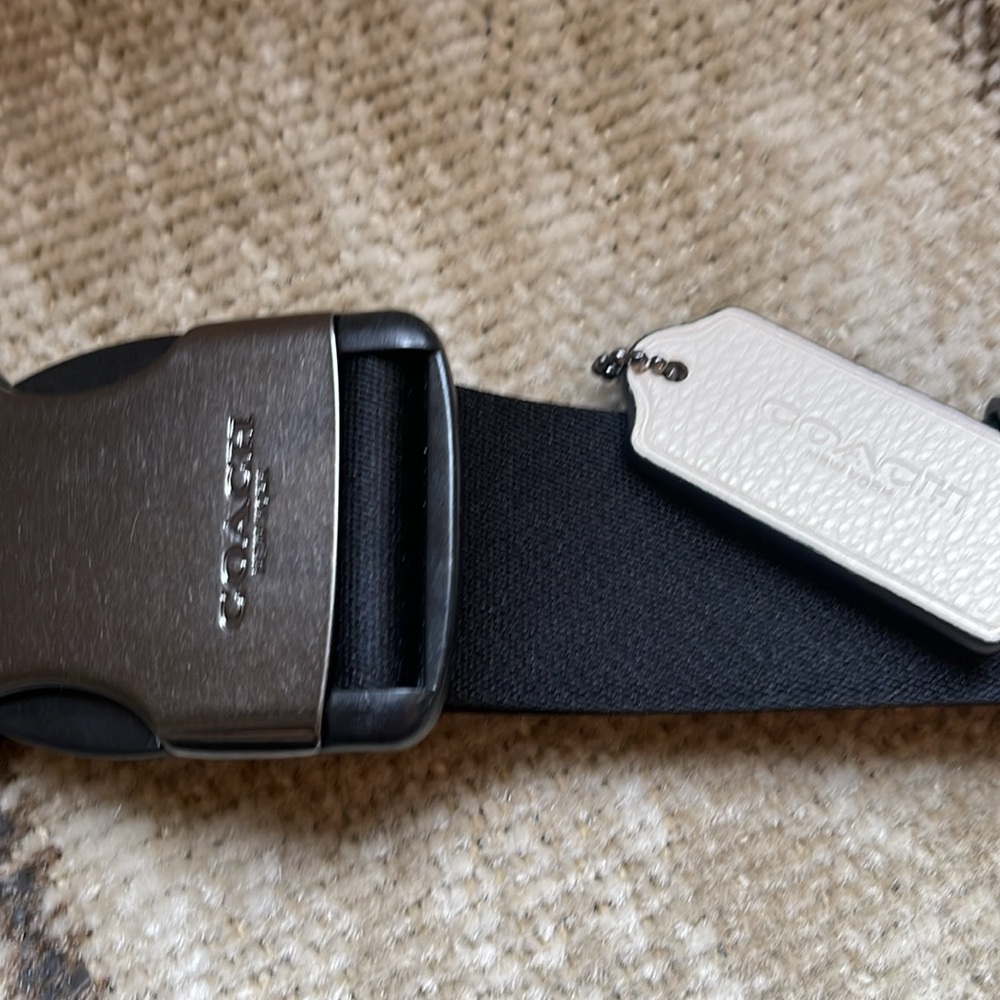 Coach Belt Bag Waist Signature Jacquard Varsity Stripe Thompson Black Elm Multi - Picture 3 of 9